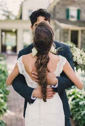 Peinado boda para novia castaña