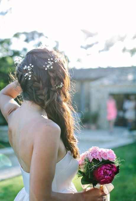 Peinado boda para novia castaña