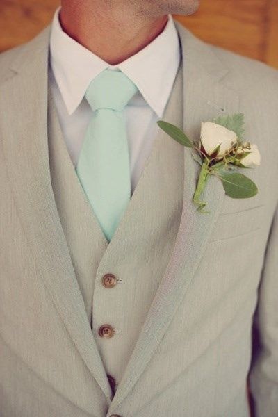 Corbata verde menta