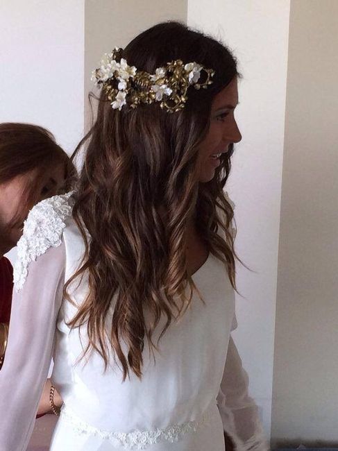 Peinado boda para novia castaña