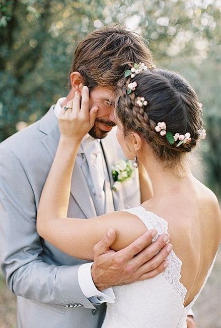 Peinado boda para novia castaña