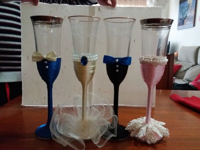  Decoración de las copas de novios!! - 1