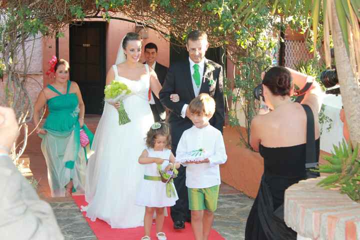 Entrando a la ceremonia