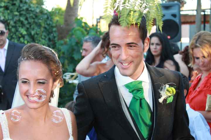 Saliendo de la ceremonia
