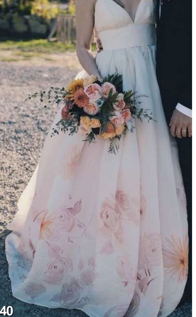 Vestido novia estampado - 2