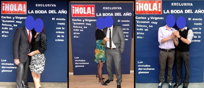 PHOTOCALL BODA PORTADA REVISTA HOLA