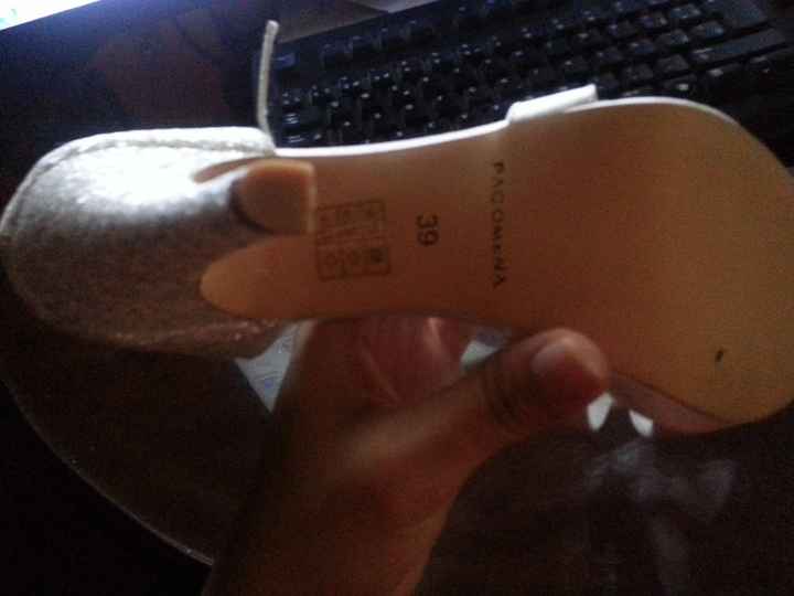 Zapato recibido