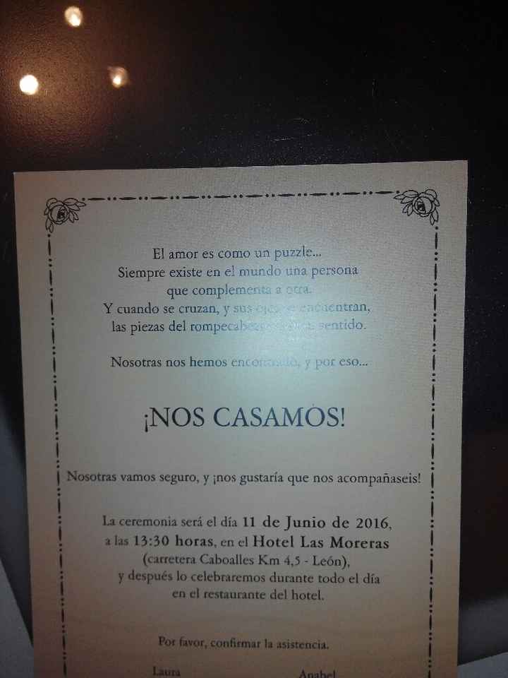 Invitaciones si o no. - 2