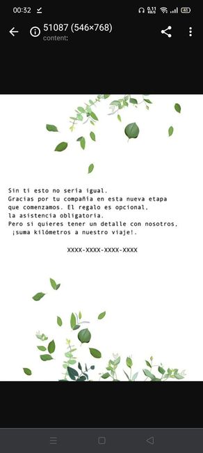 Cómo incluir el número de cuenta en las invitaciones - 1