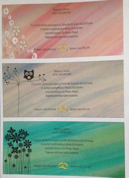 Mis invitaciones hechas por mi. 😊