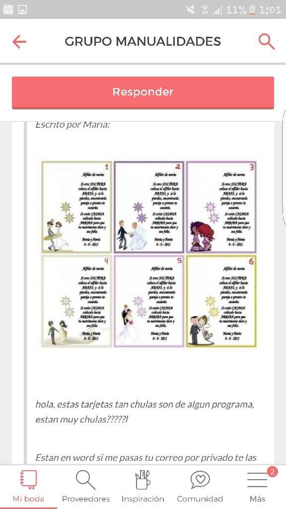 Plantillas word tarjetas alfileres. - 2
