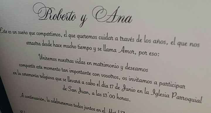 Invitaciones. - 2