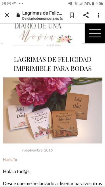 ¿Tenéis algún enlace para hacer los sobres de los pañuelos de lágrimas de felicidad? 1