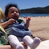 En la playa