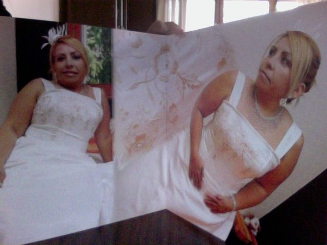 Posando con mi vestido