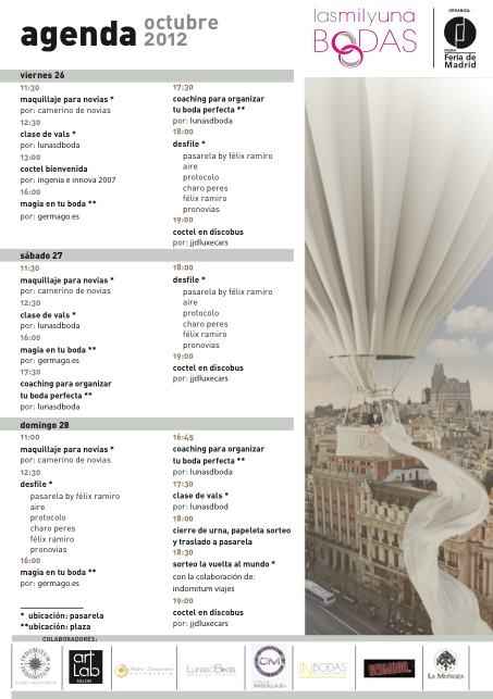Actividades Mil y una bodas 2012