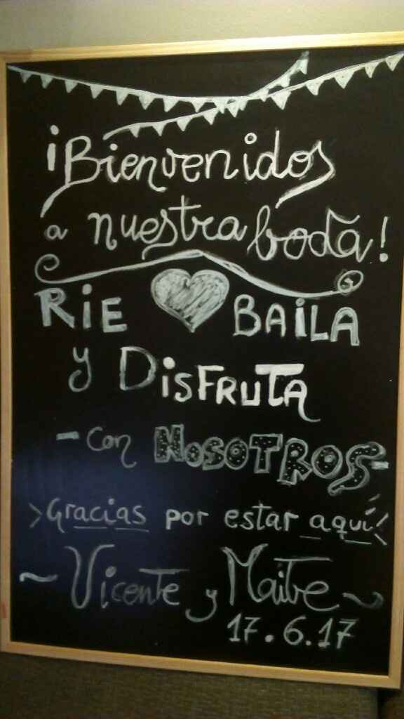 Cartel bienvenidos a mi boda - 1