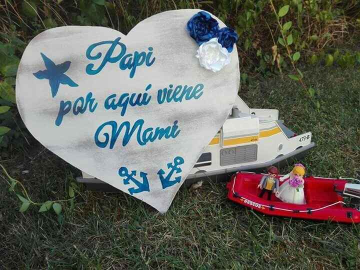 Cartel con el aviso de llegada de la novia - 1