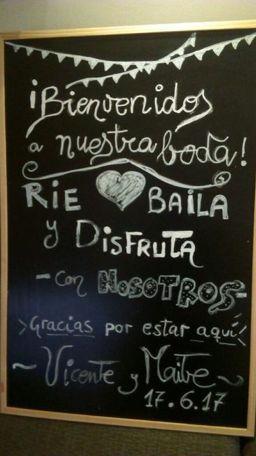 Cartel bienvenidos a mi boda - 1