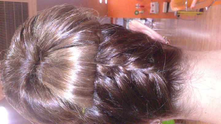 Castaña con trenza