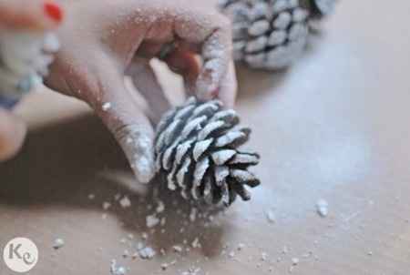Piñas nevadas