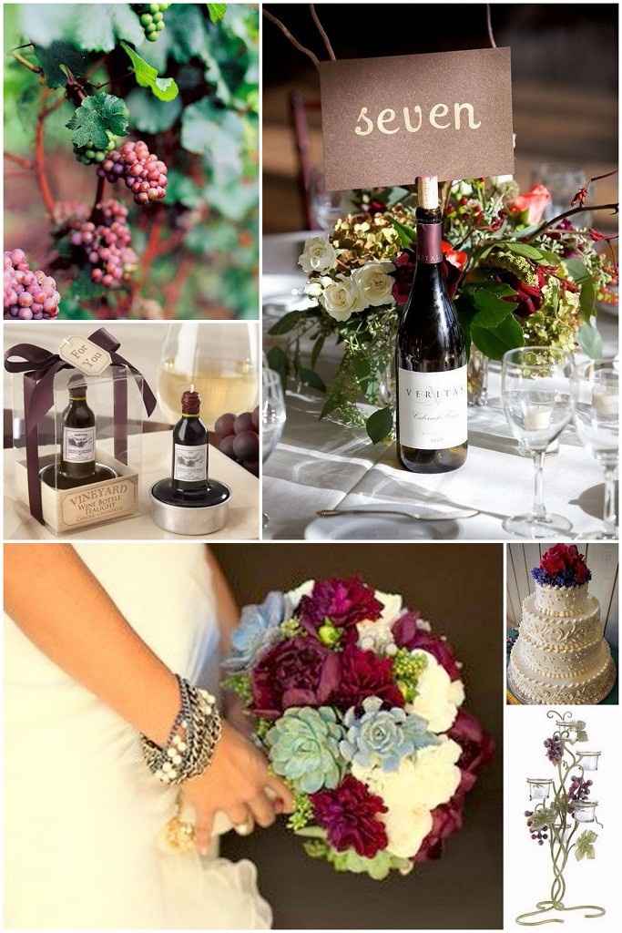 Decoración mesas ideas wine themed