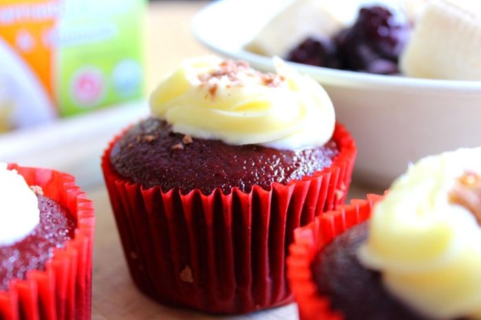 Cupcakes en color marsala de moda