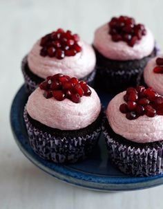Cupcakes en color marsala de moda