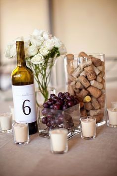 Decoración mesas ideas wine themed