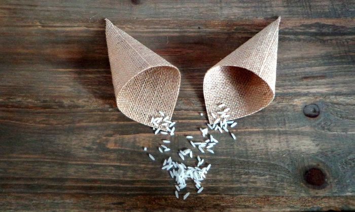 mini conos para el arroz 