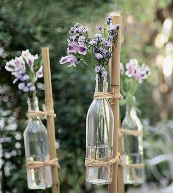 Botella cristal flores 4