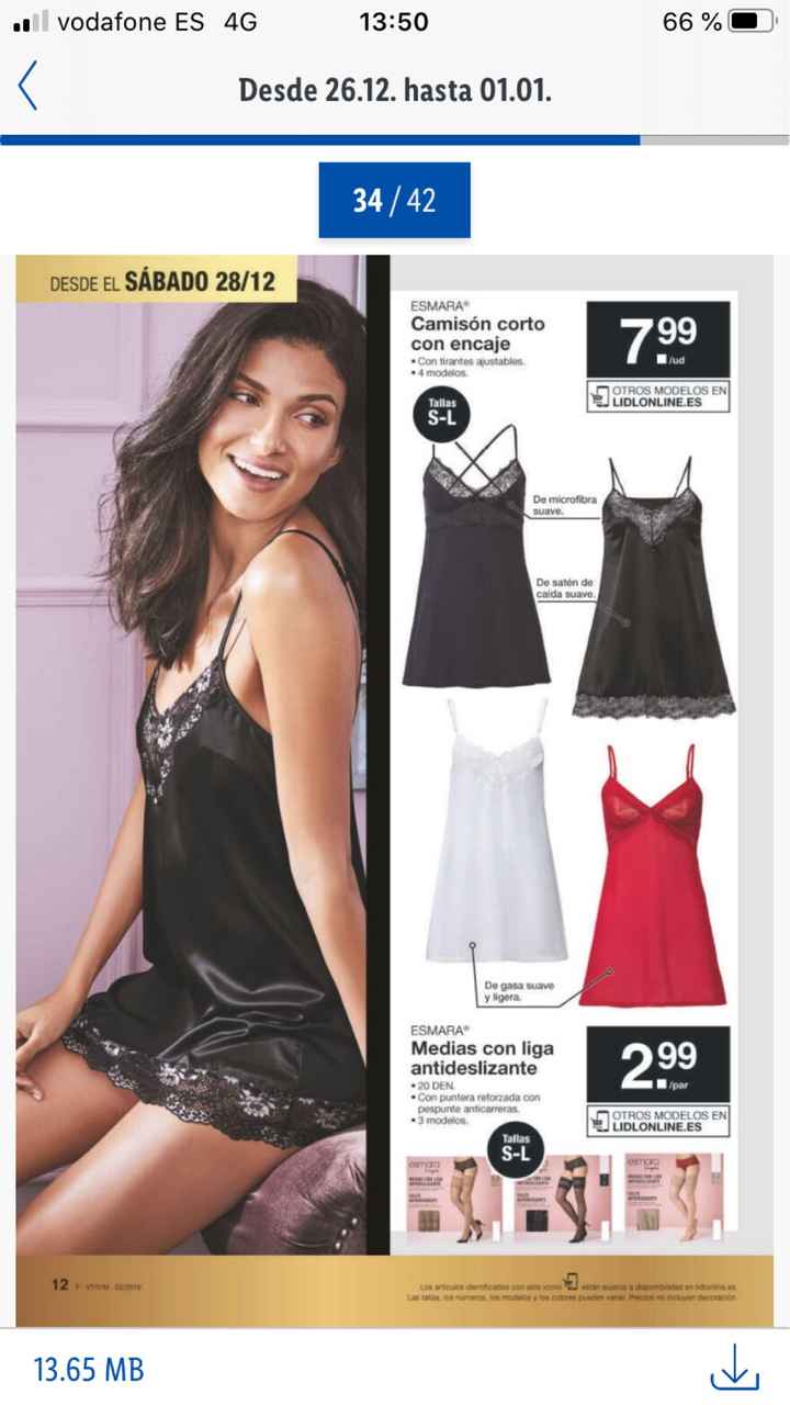 Quimono de Satén y camisón de Novia Lidl - 1