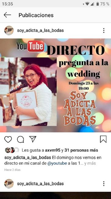 Directo en Youtube con la wedding planner en Soy adicta a las bodas 1