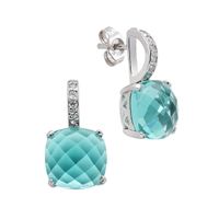 Pendientes Plata y  Aguamarinas