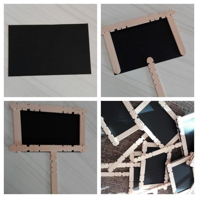 Mini pizarras caseras para enumerar las mesas - 1