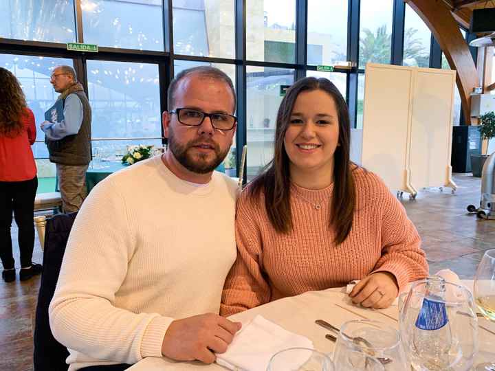 mi pareja y yo en la prueba de menu