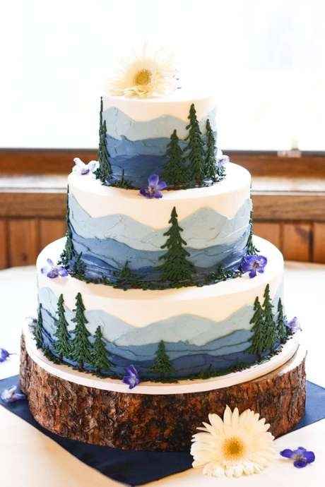 Tarta con paisaje