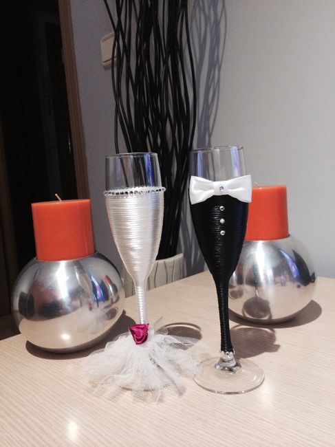 Decoración copas para el 1er brindis :) !!!! - 1