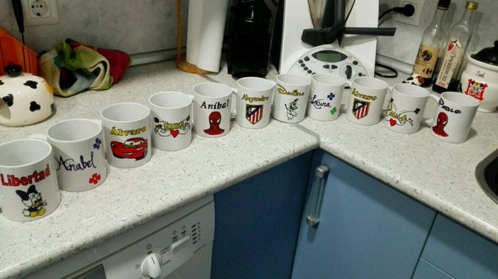 Tazas blancas para decorar o tipo mr wonderful - 2