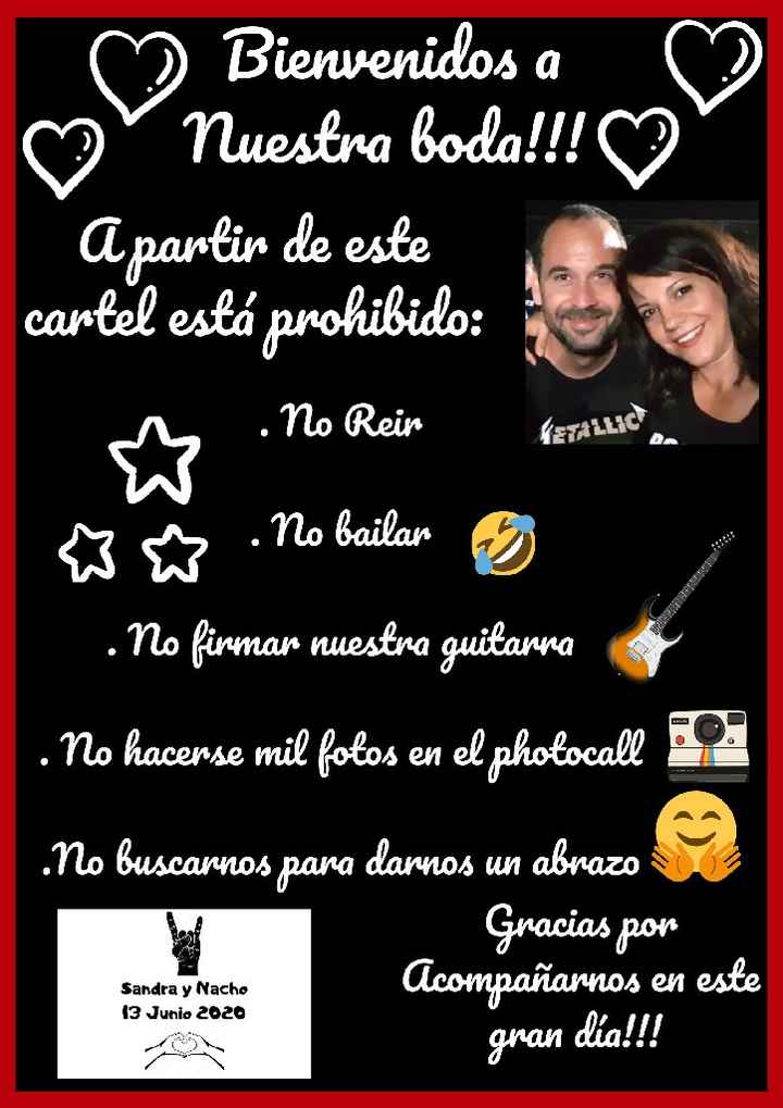 Cartel de bienvenida - 1