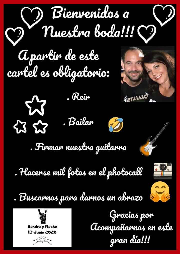 Cartel de bienvenida - 1