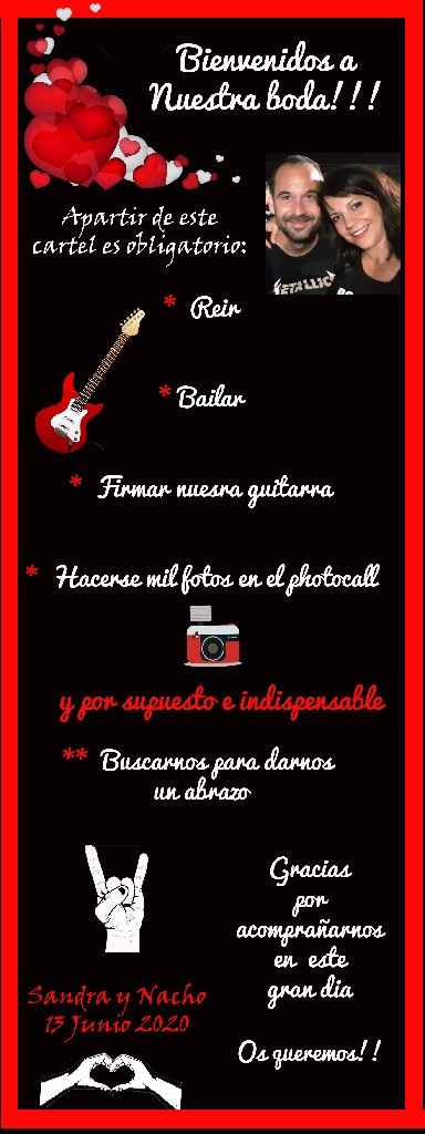 Retoques en el cartel de bienvenida - 1