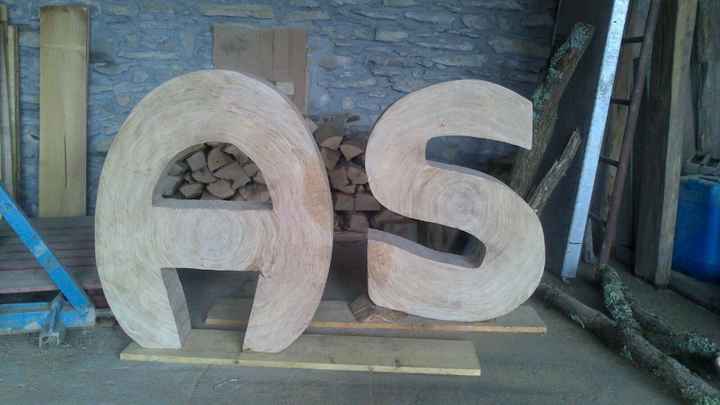 iniciales grandes de madera