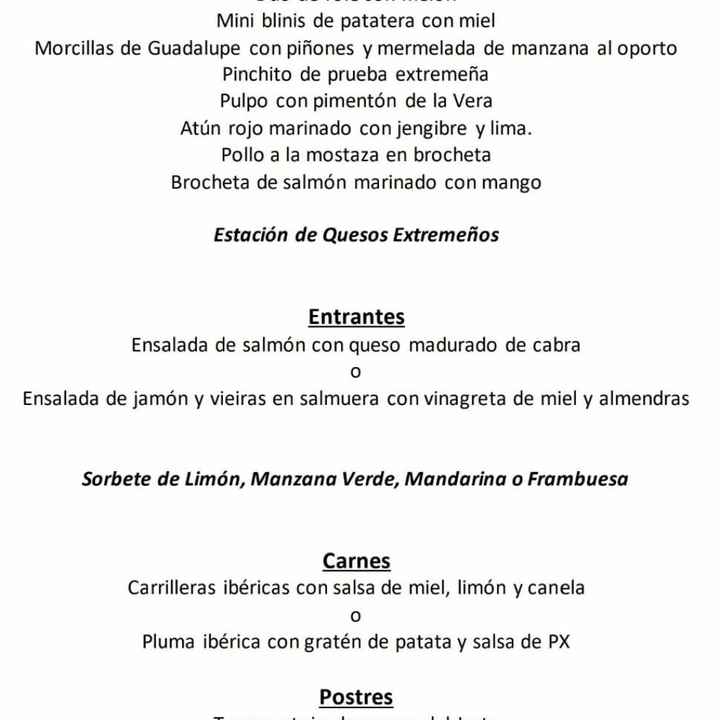 Dudas al escoger menú en Hospes Palacio de Arenales - 1