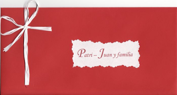 sobre invitacion por delante