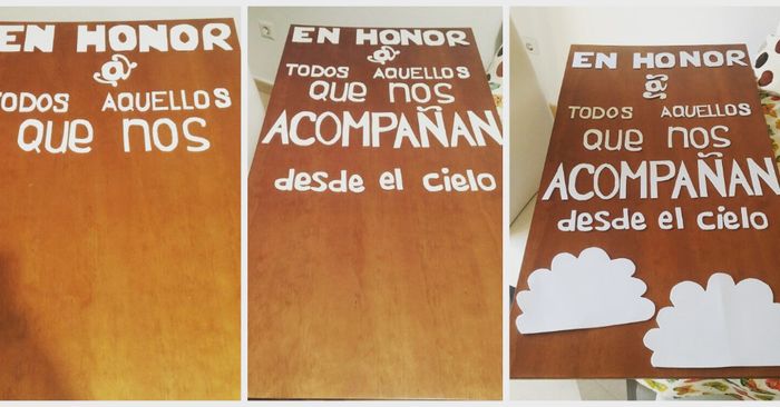 Cartel hecho a mano