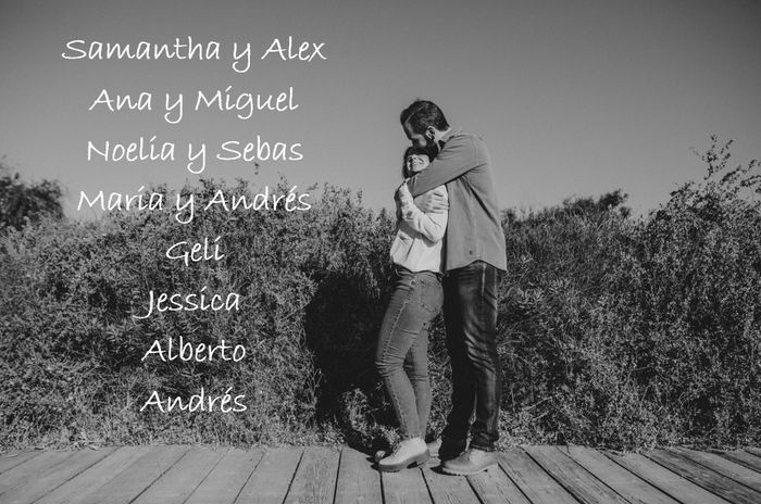 Seating plan (mesa amigos) con foto preboda