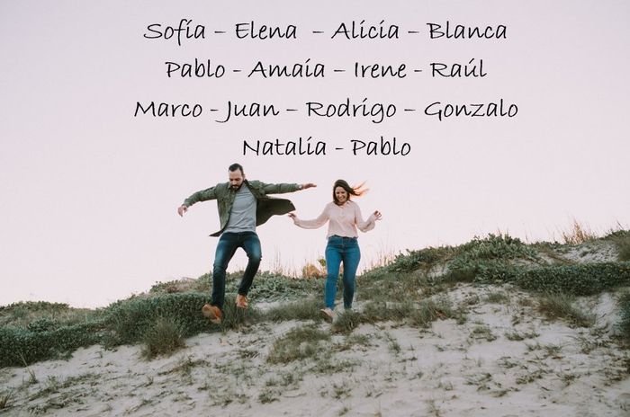 Seating plan (mesa niños) con foto preboda