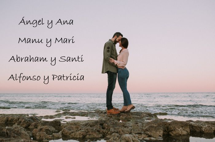Seating plan (mesa amigos Javi) con foto preboda