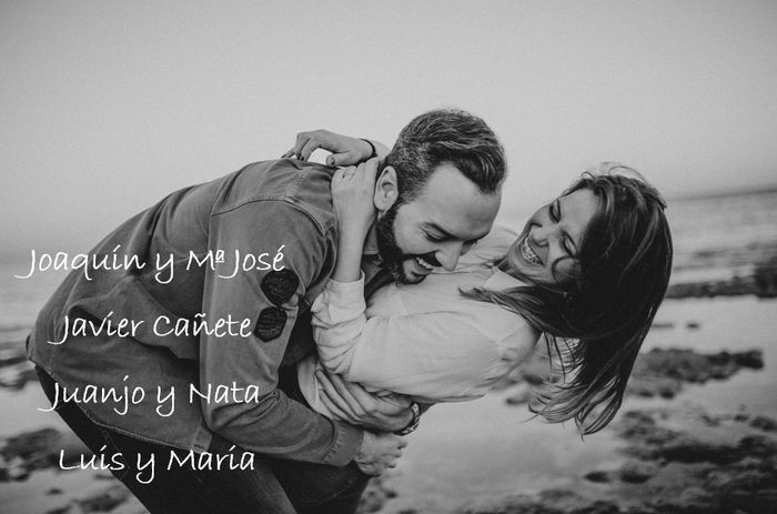 Seating plan (mesa amigos Javi) con foto preboda